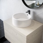 Swiss Madison Monaco 16.5” Round Vessel Sink in Matte White