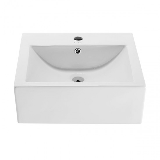 Swiss Madison Voltaire 18 Square Ceramic Wall Hung Sink