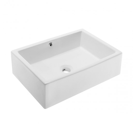 Swiss Madison Voltaire 17 Square Ceramic Vessel Sink