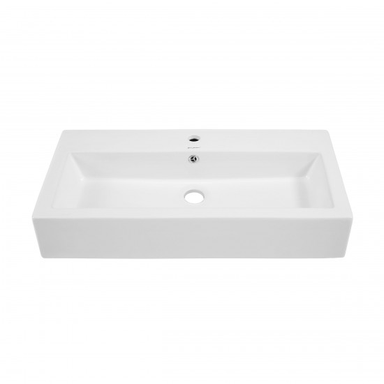 Swiss Madison Voltaire Wide Rectangle Vessel Sink