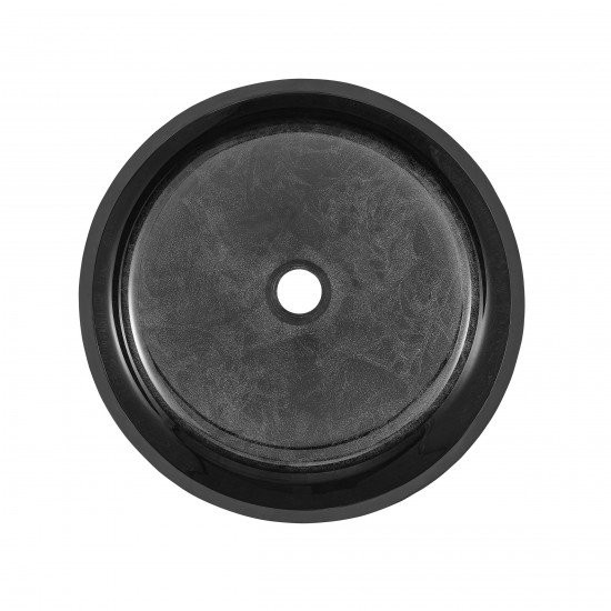 Swiss Madison Avallon 16.5 " Round Glass Vessel Sink, Black