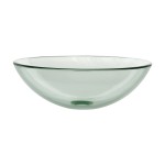 Swiss Madison Cascade 16.5 Glass Vessel Sink with Faucet, Clear