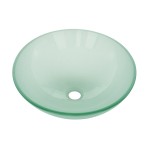 Cascade 16.5 Color Glass Vessel Sink with Faucet, Frost