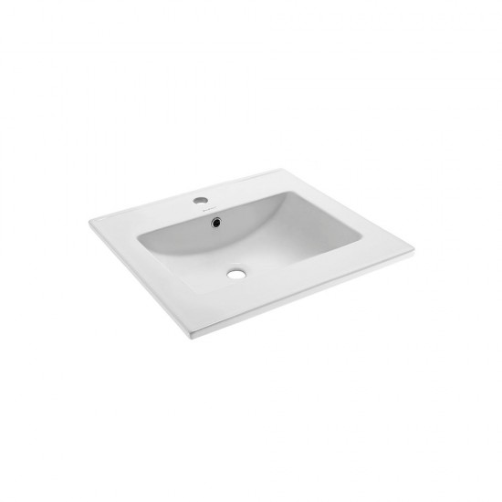 Swiss Madison Ceramic Vanity Top 24 with Single Faucet Hole