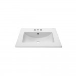 Swiss Madison Ceramic Vanity Top 24 with Three Faucet Holes