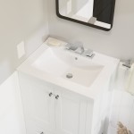 Swiss Madison Ceramic Vanity Top 24 with Three Faucet Holes