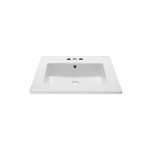 Voltaire 25 Vanity Top Sink with 4 Centerset Faucet Holes