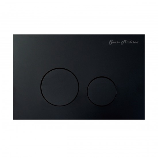 Swiss Madison Wall Mount Dual Flush Actuator plate in Matte Black