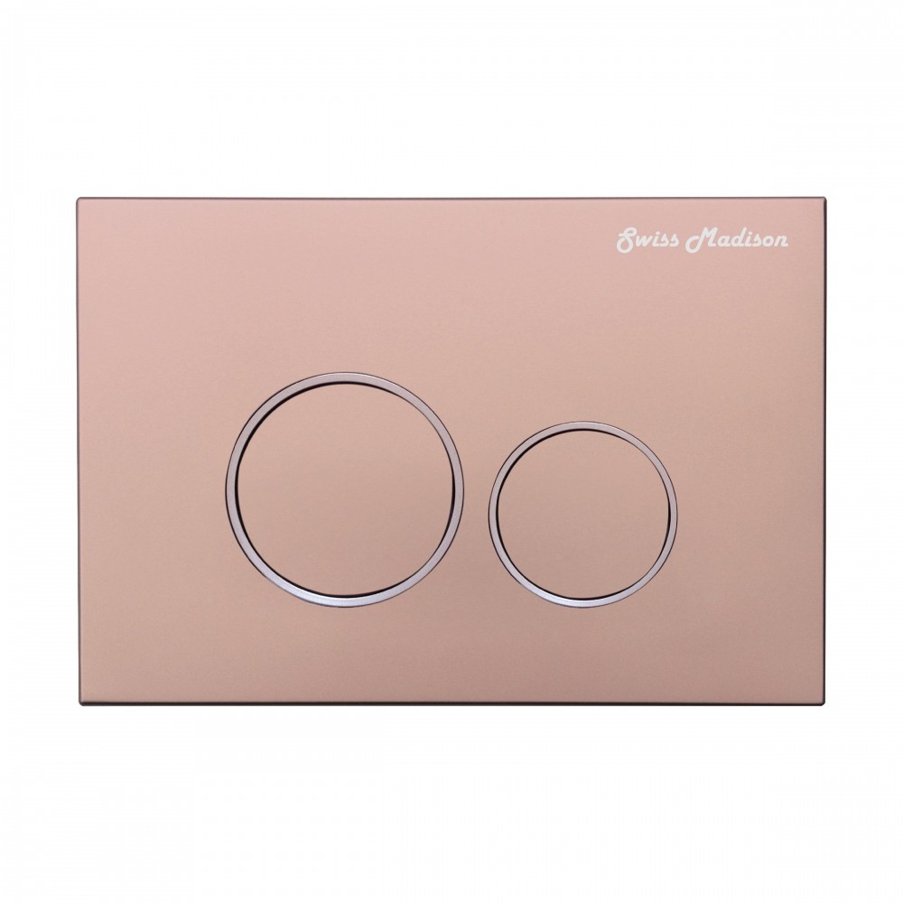 Swiss Madison Swiss Madison Wall Mount Dual Flush Actuator plate in Rose Gold