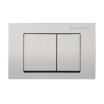 Wall Mount Dual Flush Actuator plate with Square Push Buttons in Matte Chrome