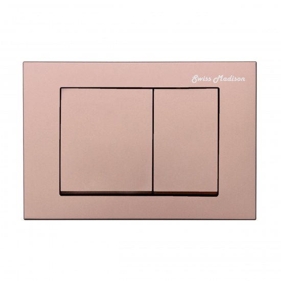Swiss Madison Wall Mount Dual Flush Actuator plate in Rose Gold