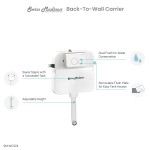 2' x 4' Concealed In-Wall Toilet Tank Carrier System for Back to Wall Toilet