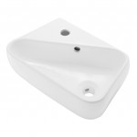 Plaisir 18 x 11 Ceramic Wall Hung Sink with Left Side Faucet Mount