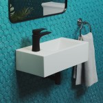 Voltaire 19.5x10 Rectangular Ceramic Wall Hung Sink with Left Side Faucet Mount