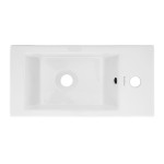 Voltaire 19.5x10 Rectangular Ceramic Wall Hung Sink with Right Side Faucet Mount