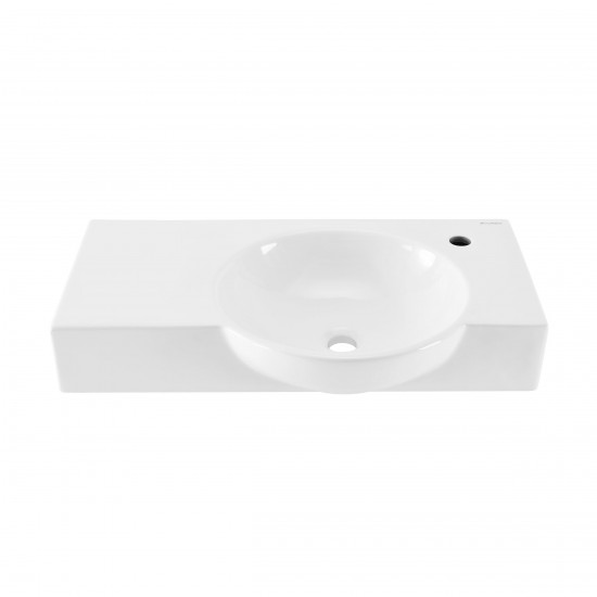 Château 27.5" Right Side Faucet Wall-Mount Bathroom Sink