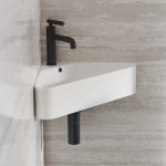 Swiss Madison St Tropez Corner Wall Hung Sink