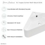 Swiss Madison St Tropez Corner Wall Hung Sink