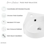 Swiss Madison Plasir Corner Wall Hung Sink