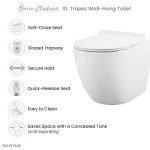 Swiss Madison St. Tropez Wall-Hung Elongated Toilet Bowl