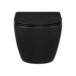 St.Tropez Wall-Hung Elongated Toilet Bowl in Matte Black