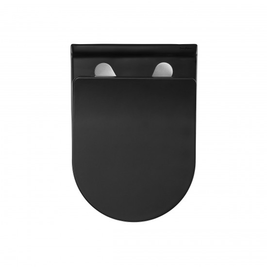 Ivy Wall-Hung Elongated Toilet Bowl in Matte Black