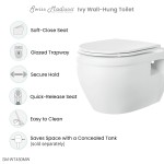 Ivy Wall-Hung Elongated Toilet Bowl in Matte White