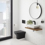 Carre Wall-Hung Elongated Toilet Bowl in Matte Black