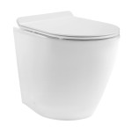 St. Tropez Back-to-Wall Elongated Toilet Bowl, White