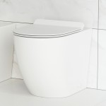 St. Tropez Back-to-Wall Elongated Toilet Bowl, White