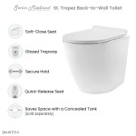 St. Tropez Back-to-Wall Elongated Toilet Bowl, White