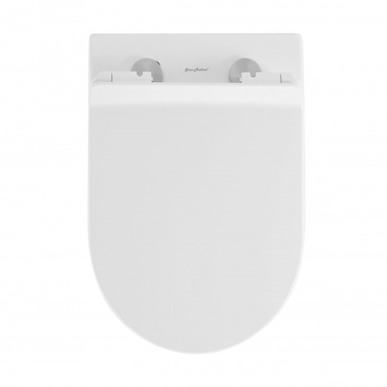 St. Tropez Back-to-Wall Elongated Toilet Bowl, White