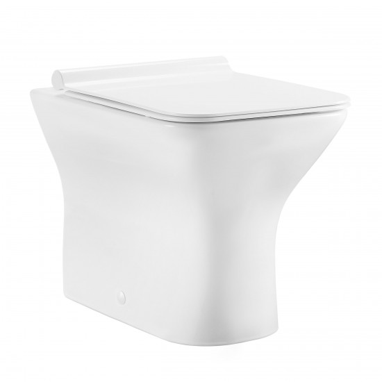 Swiss Madison Carre Back-To-Wall Square Toilet Bowl