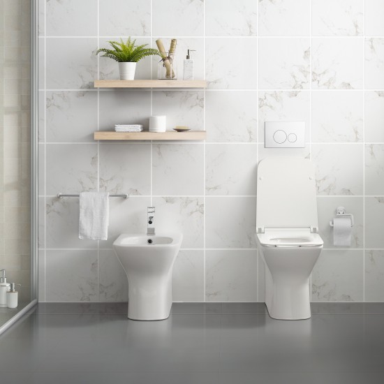 Swiss Madison Carre Back-To-Wall Square Toilet Bowl