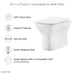 Swiss Madison Carre Back-To-Wall Square Toilet Bowl