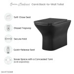 Carré Back-to-Wall Elongated Toilet Bowl in Matte Black