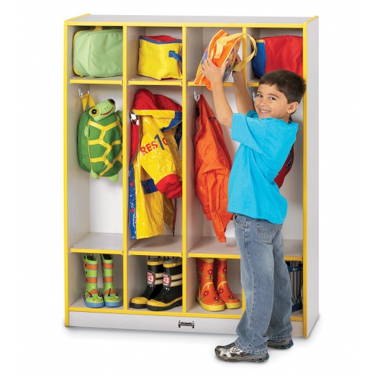 Rainbow Accents 4 Section Coat Locker - Blue