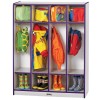 Rainbow Accents 4 Section Coat Locker - Purple