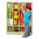 Rainbow Accents 4 Section Coat Locker - Teal