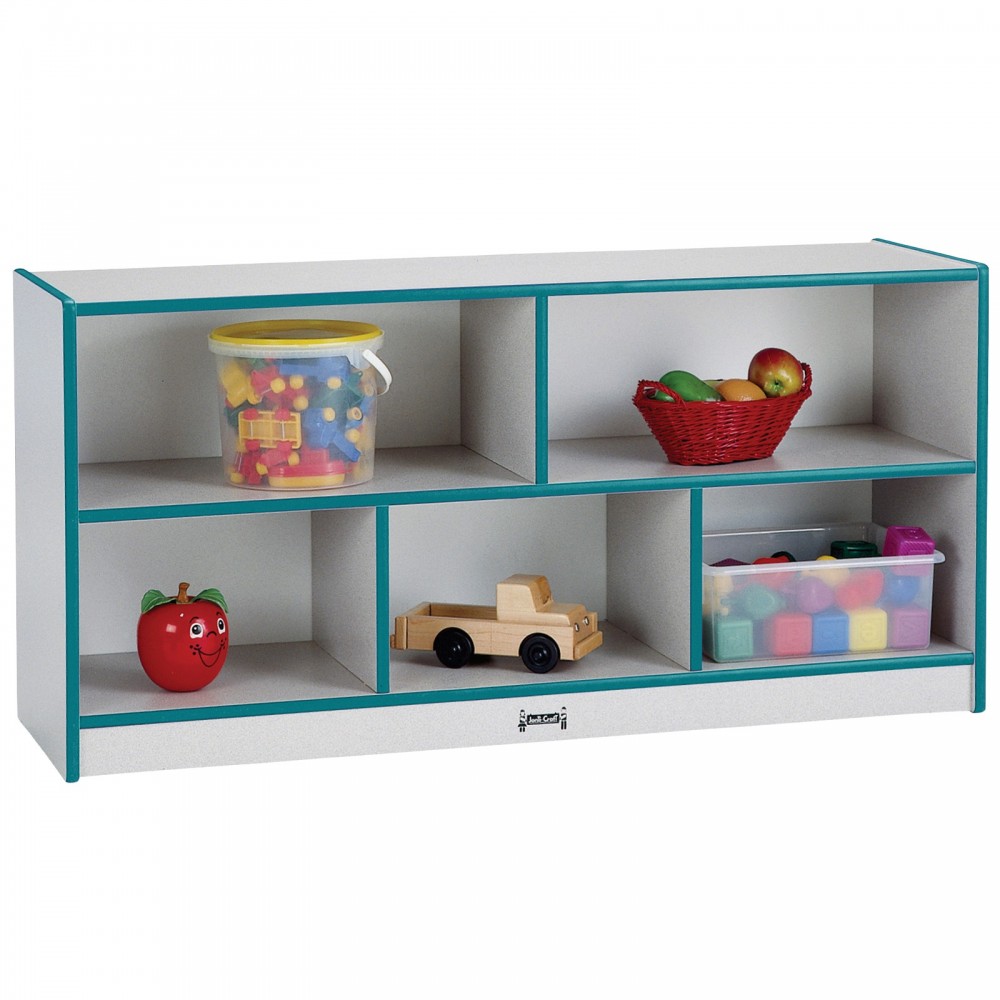 Rainbow Accents Toddler Single Mobile Storage Unit - Teal