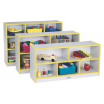 Rainbow Accents Toddler Single Mobile Storage Unit - Yellow