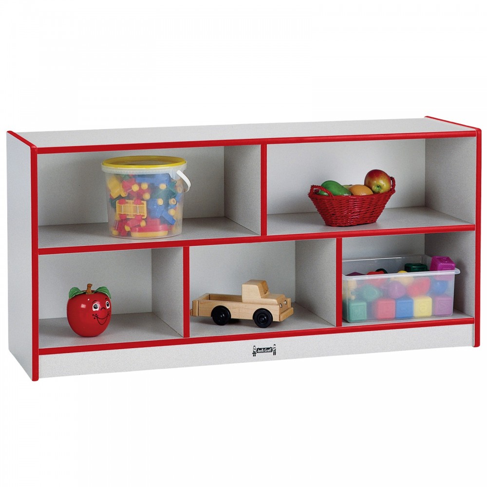 Rainbow Accents Toddler Single Mobile Storage Unit - Red