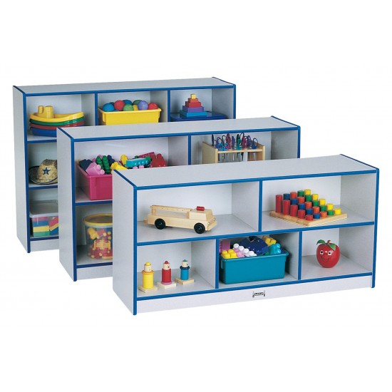 Rainbow Accents Toddler Single Mobile Storage Unit - Red