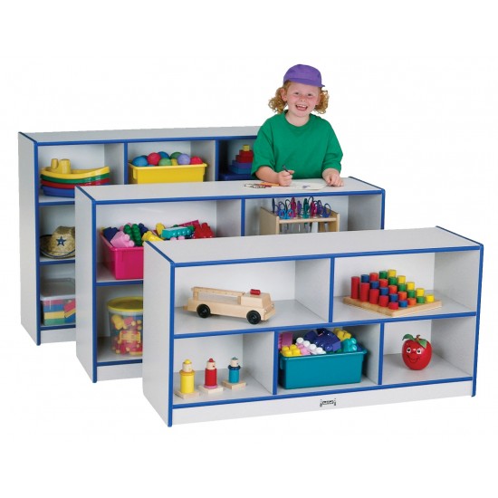Rainbow Accents Toddler Single Mobile Storage Unit - Red