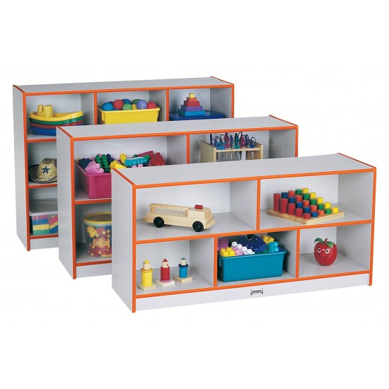 Rainbow Accents Toddler Single Mobile Storage Unit - Orange