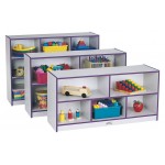 Rainbow Accents Low Single Mobile Storage Unit - Purple