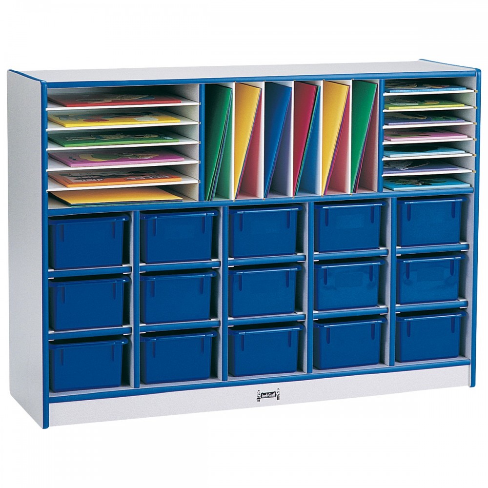 Rainbow Accents Sectional Cubbie-Tray Mobile Unit - without Trays - Blue