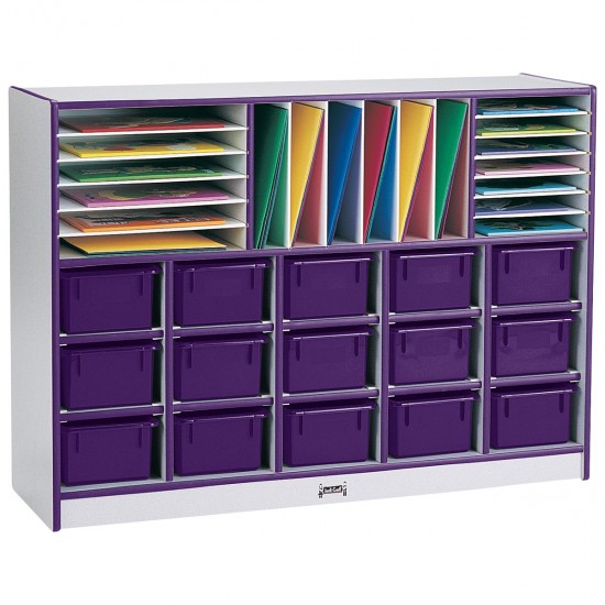 Rainbow Accents Sectional Cubbie-Tray Mobile Unit - without Trays - Purple