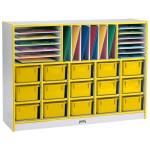 Rainbow Accents Sectional Cubbie-Tray Mobile Unit - without Trays - Yellow