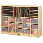 Jonti-Craft Sectional Cubbie-Tray Mobile Unit - with Colored Trays